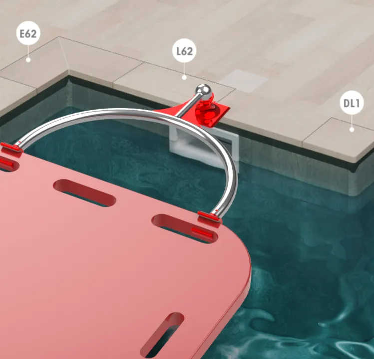 Alternate SolidWorks rendering of the backboard aid from the opposite side